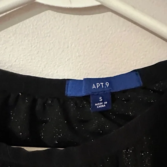 Black Shimmering Overlay witchy skirt APT 9 Goth Halloween - Picture 2 of 10